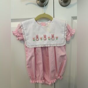 Cecil and Lou White and Pink Baby Dress